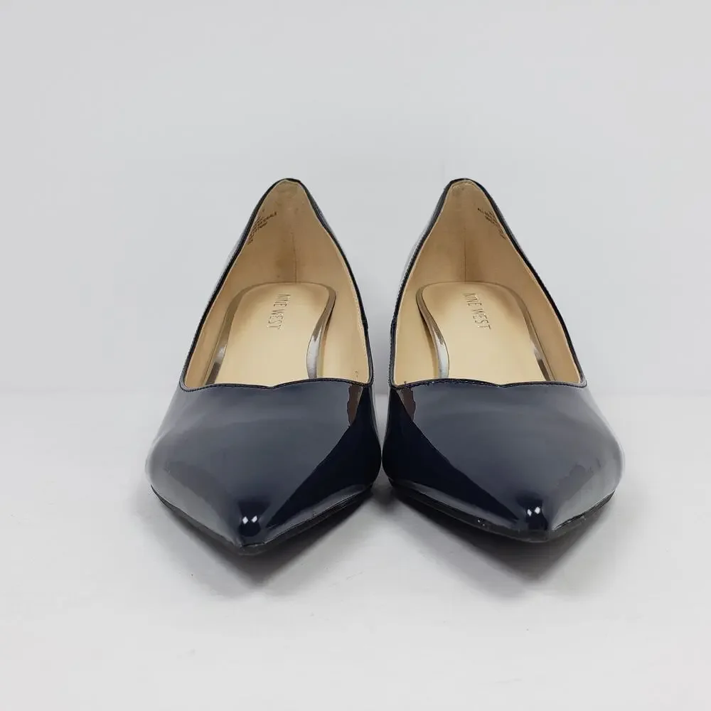 Nine West Andes Womens Size 9.5 Dark Blue Formal Point Toe Pump 2.75